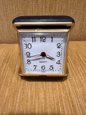 Gold and Black Travel Alarm Clock
